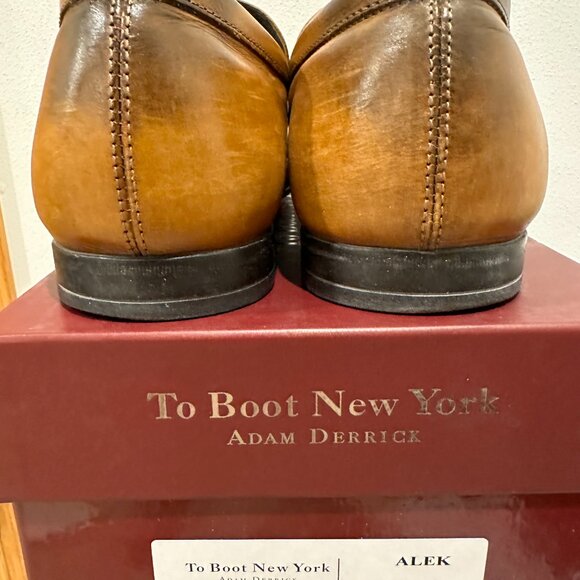 $425 To Boot New York Alek Penny Loafer Cognac Tan Leather 11.5 Super Clean! - Picture 4 of 13